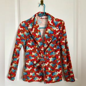 Frederick’s of Hollywood vintage floral corduroy jacket